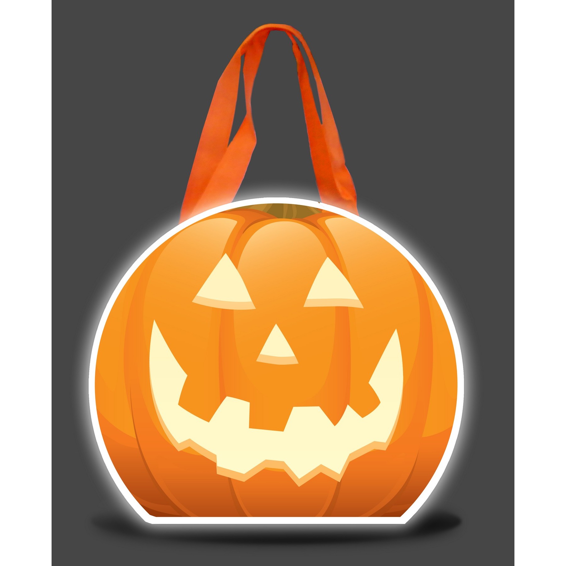 reflective pumpkin tote