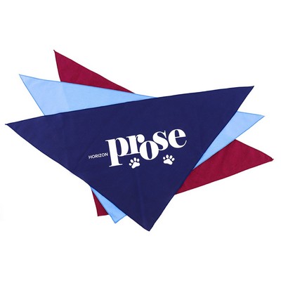 Large Triangle Pet Bandana w/ Screen Print